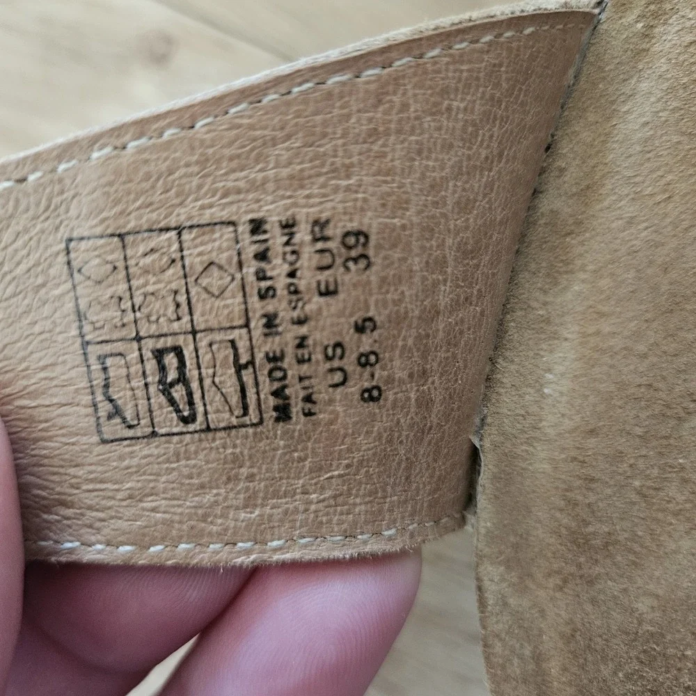 Taos Women's Bonnie Sandal Camel Strappy Leather Comfort 8-8.5 Tan - Picture 7 of 11